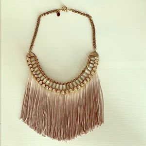 Express Fringe & Rhinestone Necklace